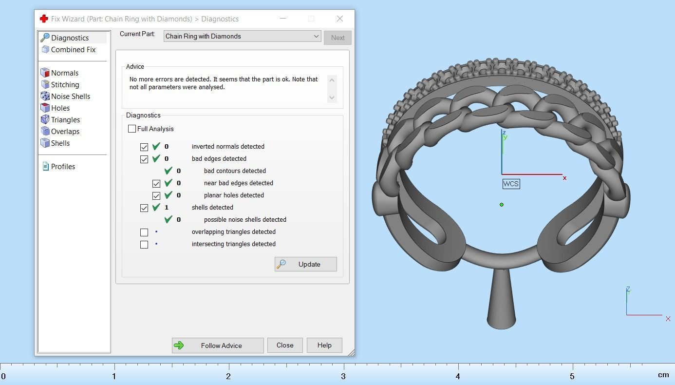 Chain Ring with Diamonds N25 3D print model_18