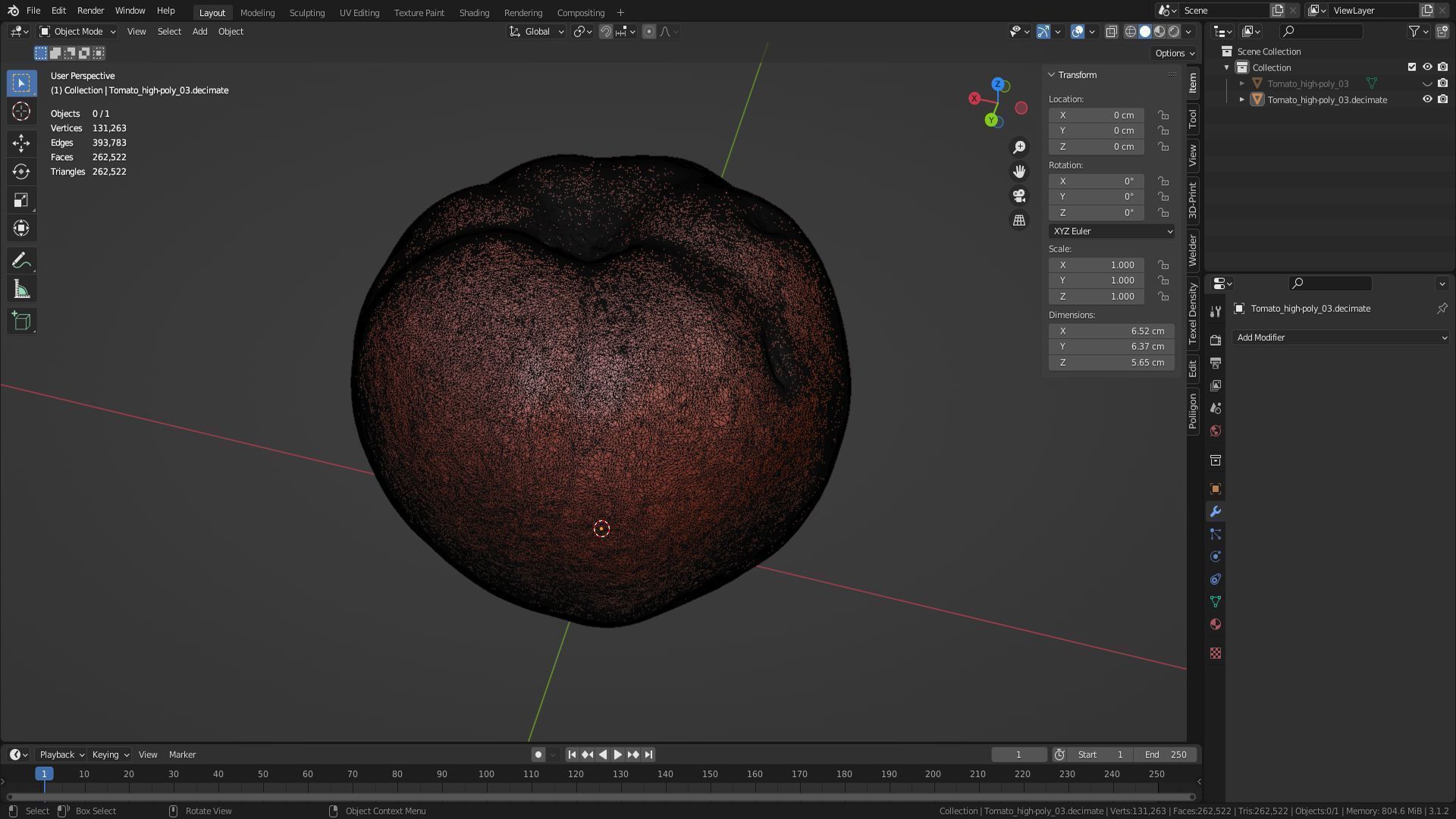 Tomato 03 high-poly 3D model_36