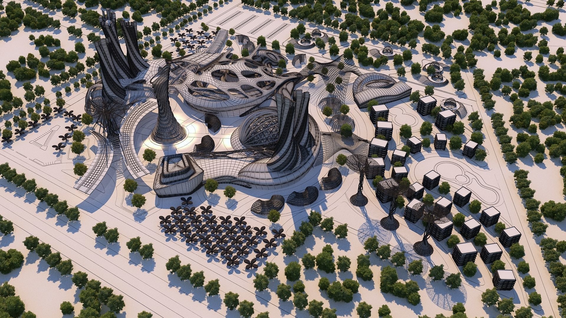 0013 - Futuristic City - 2021 - 01 - 2Ds Plans - 3Ds Files 3D model_24