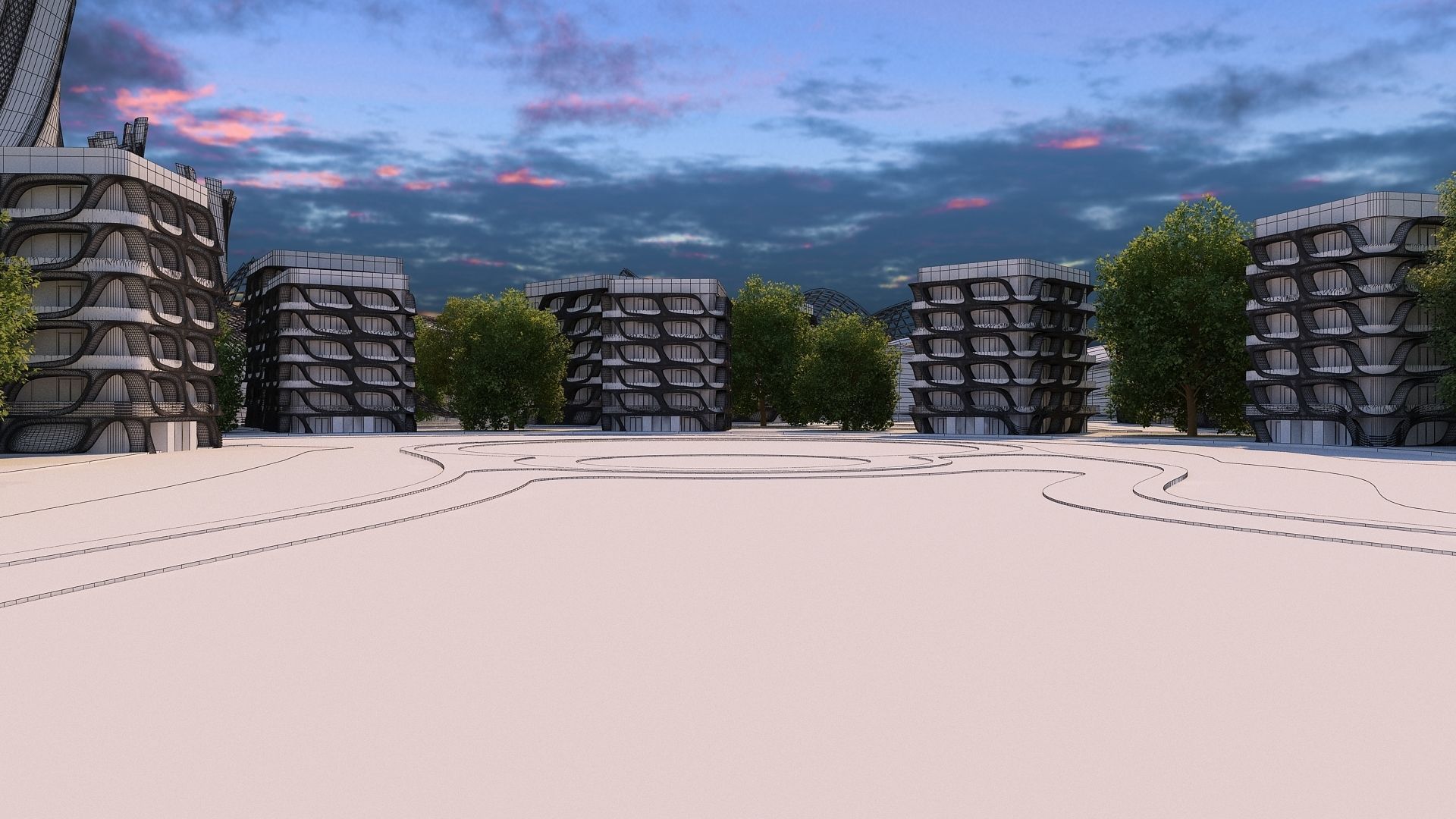 0013 - Futuristic City - 2021 - 01 - 2Ds Plans - 3Ds Files 3D model_25