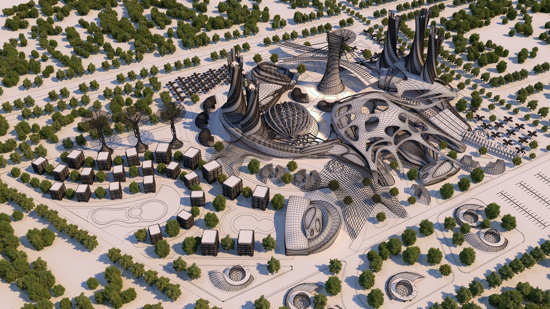 0013 - Futuristic City - 2021 - 01 - 2Ds Plans - 3Ds Files 3D model_16