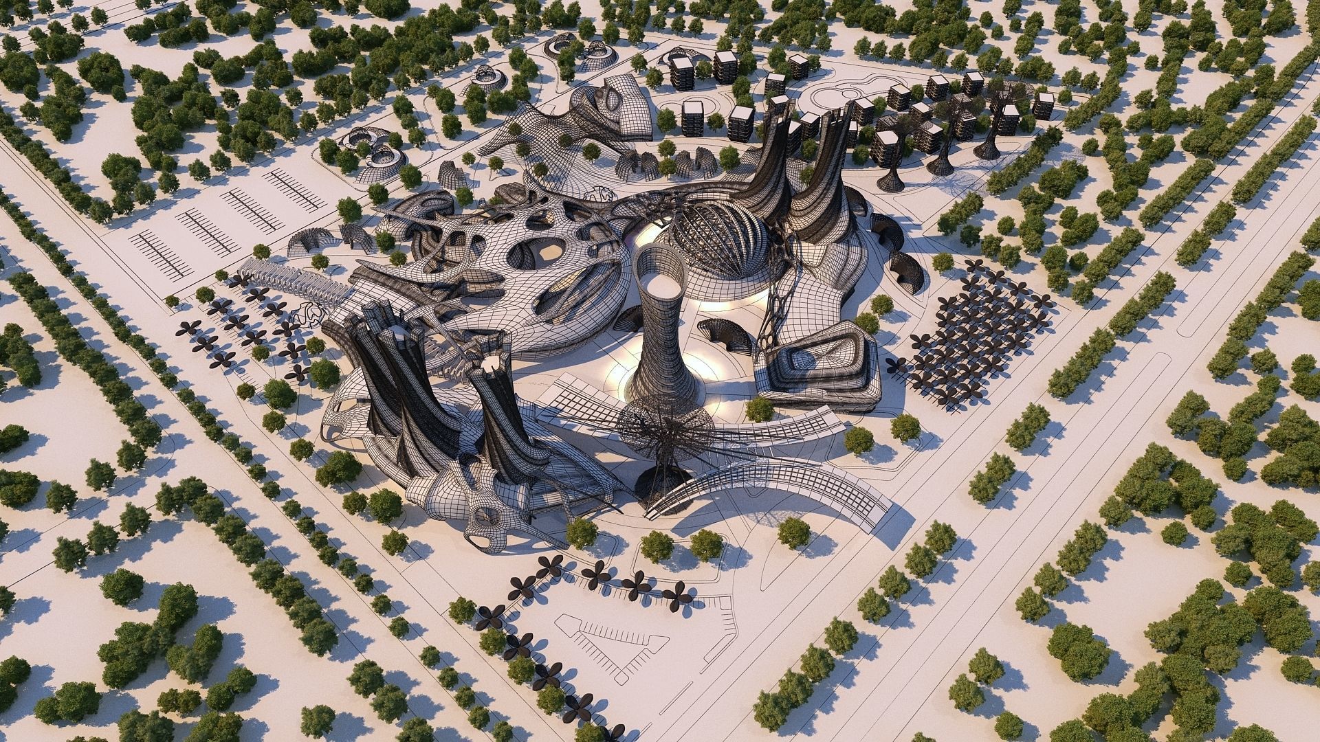 0013 - Futuristic City - 2021 - 01 - 2Ds Plans - 3Ds Files 3D model_23