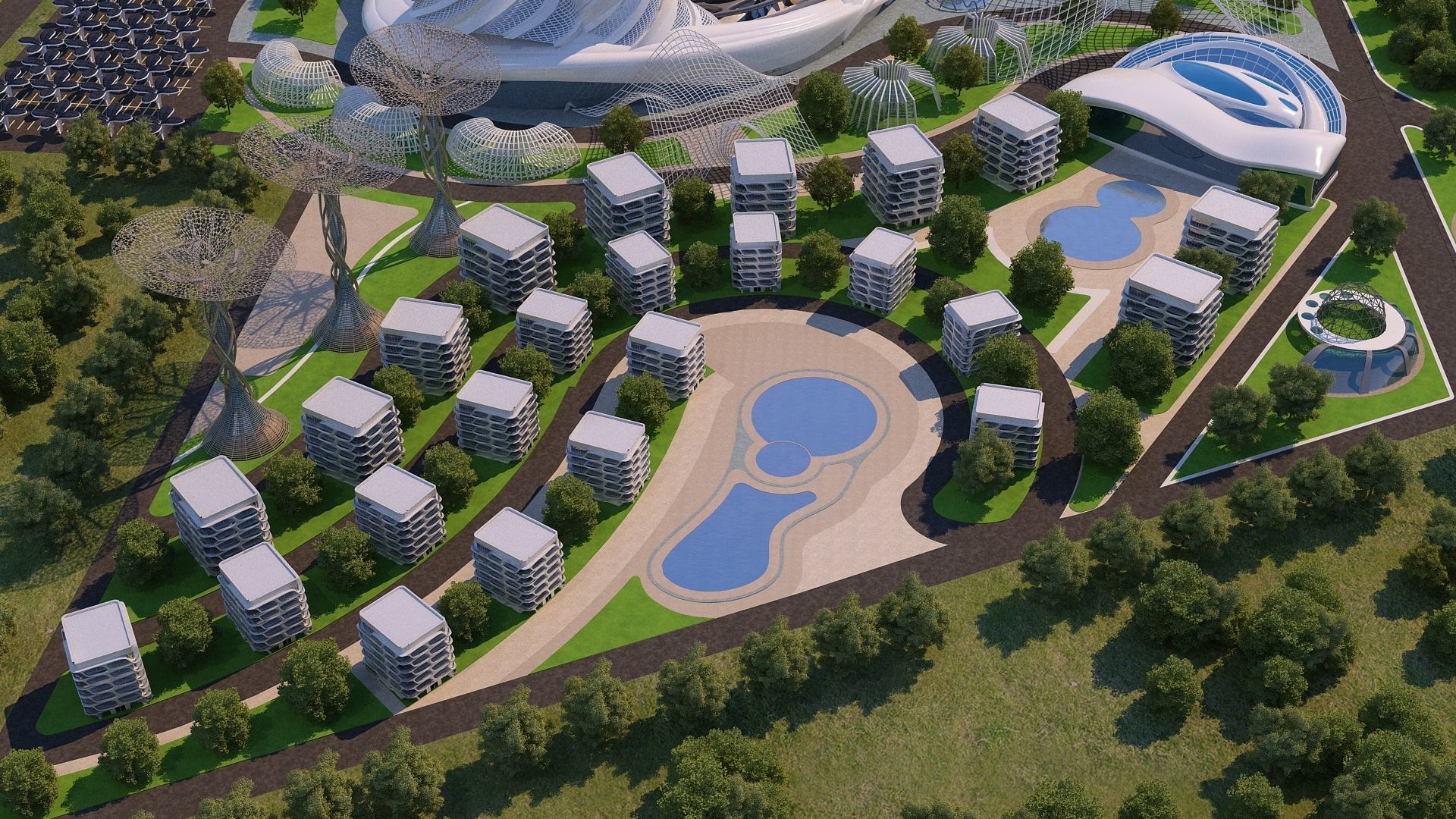 0013 - Futuristic City - 2021 - 01 - 2Ds Plans - 3Ds Files 3D model_15