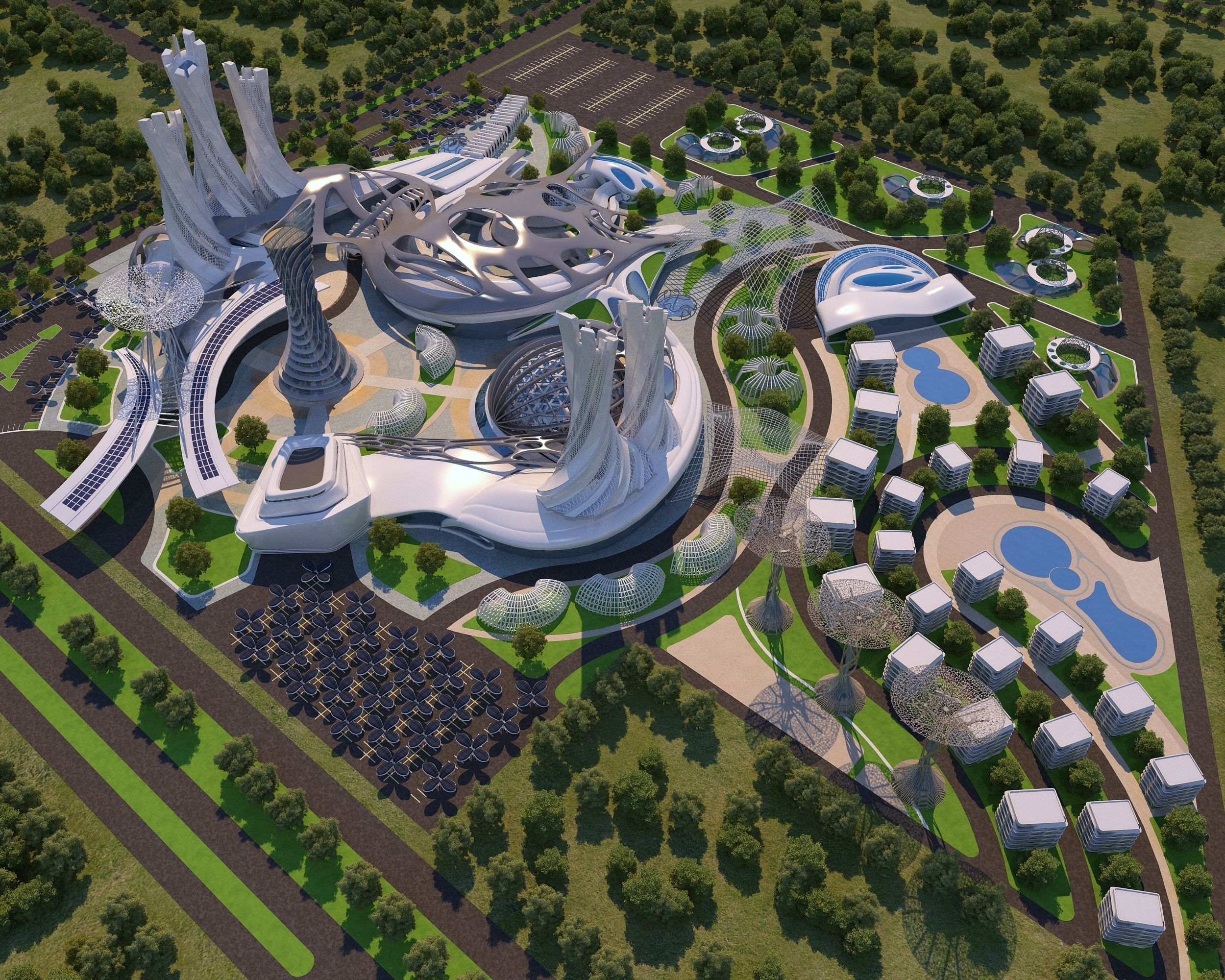 0013 - Futuristic City - 2021 - 01 - 2Ds Plans - 3Ds Files 3D model_1