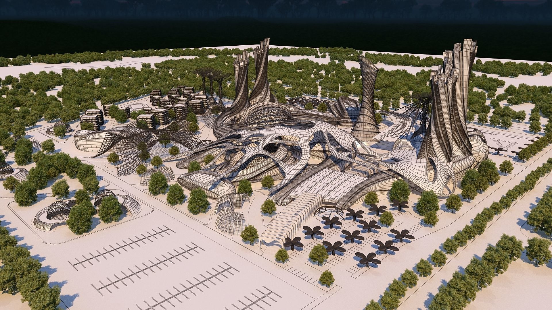 0013 - Futuristic City - 2021 - 01 - 2Ds Plans - 3Ds Files 3D model_17