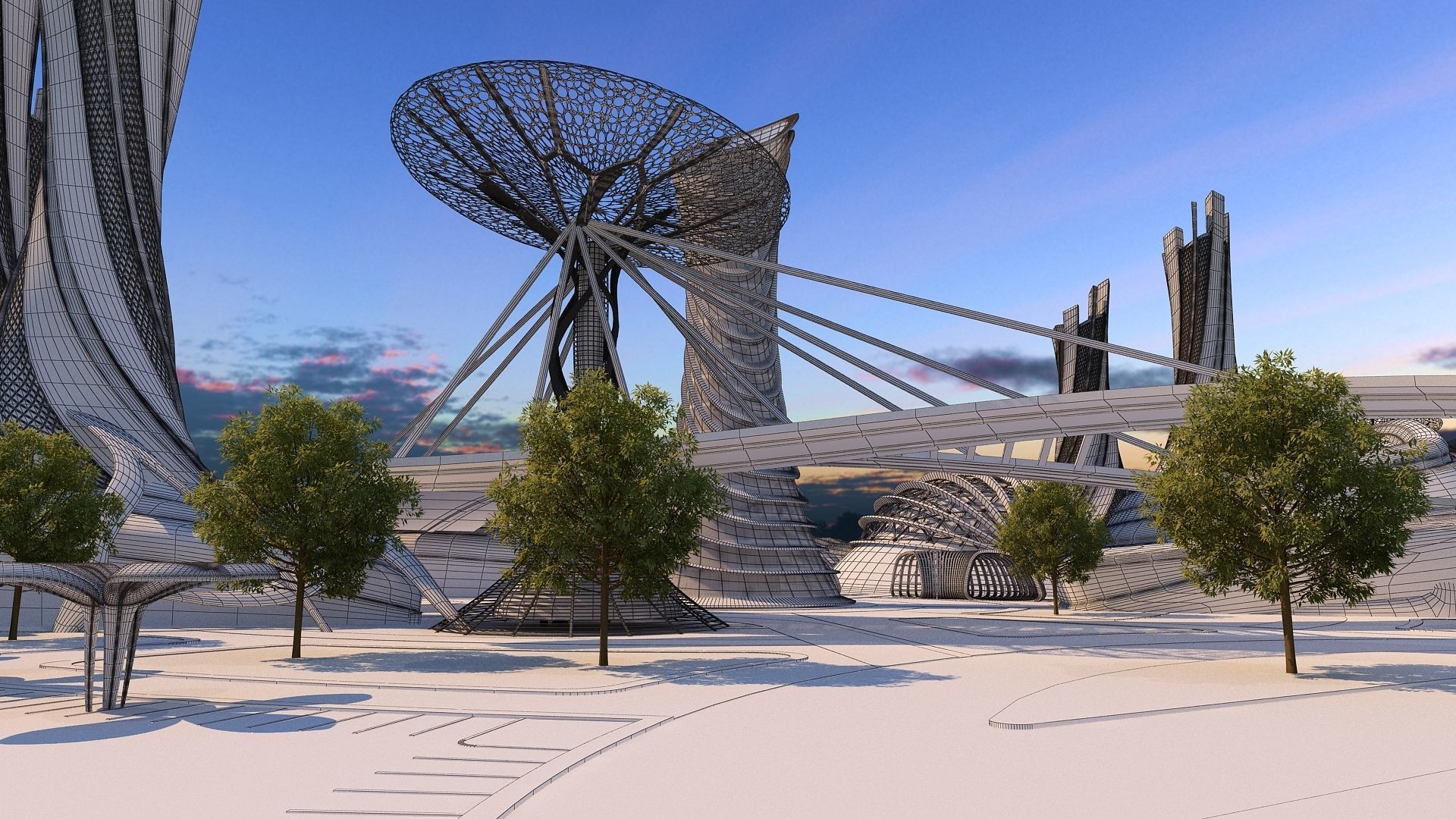 0013 - Futuristic City - 2021 - 01 - 2Ds Plans - 3Ds Files 3D model_28