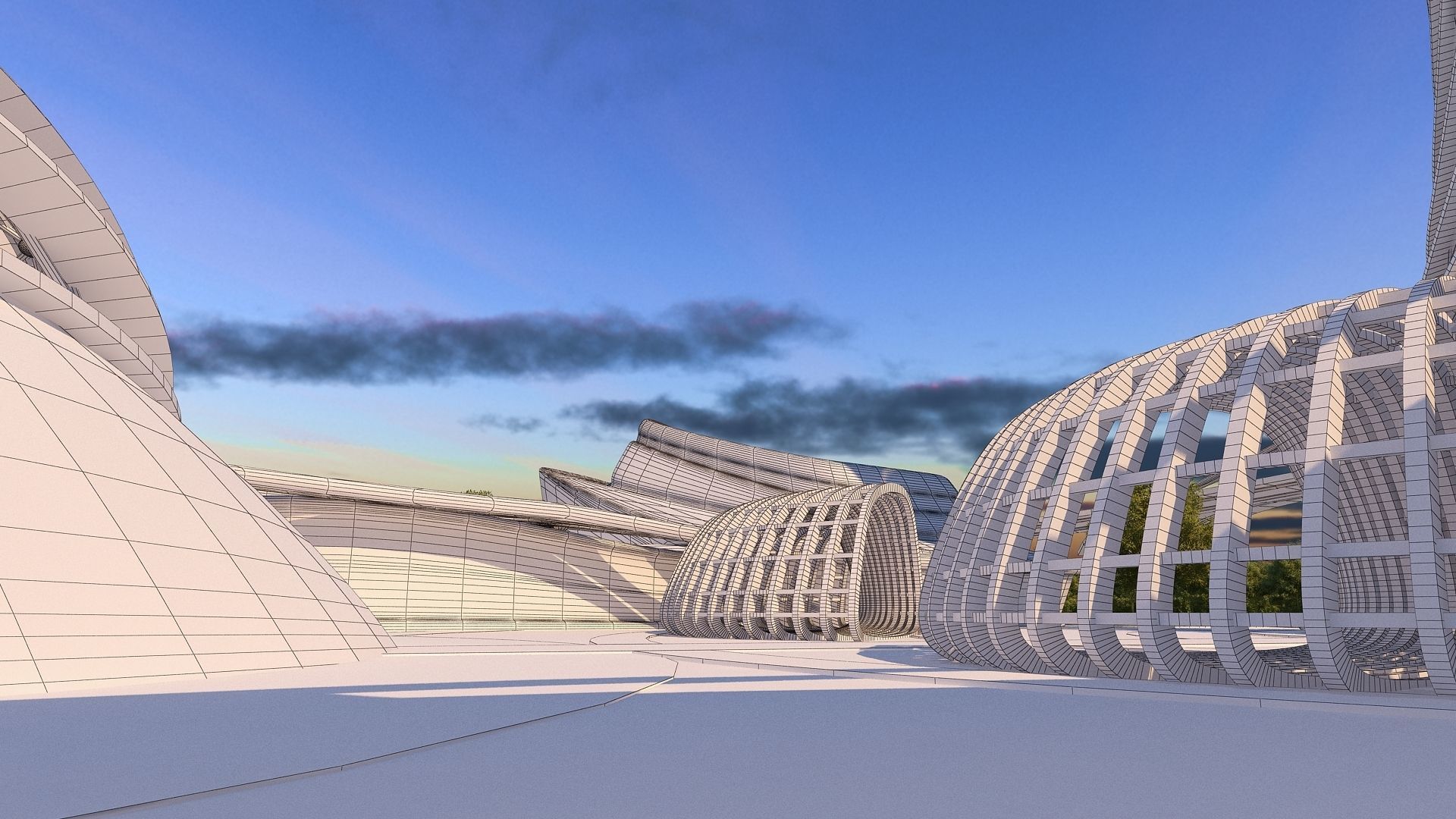 0013 - Futuristic City - 2021 - 01 - 2Ds Plans - 3Ds Files 3D model_22