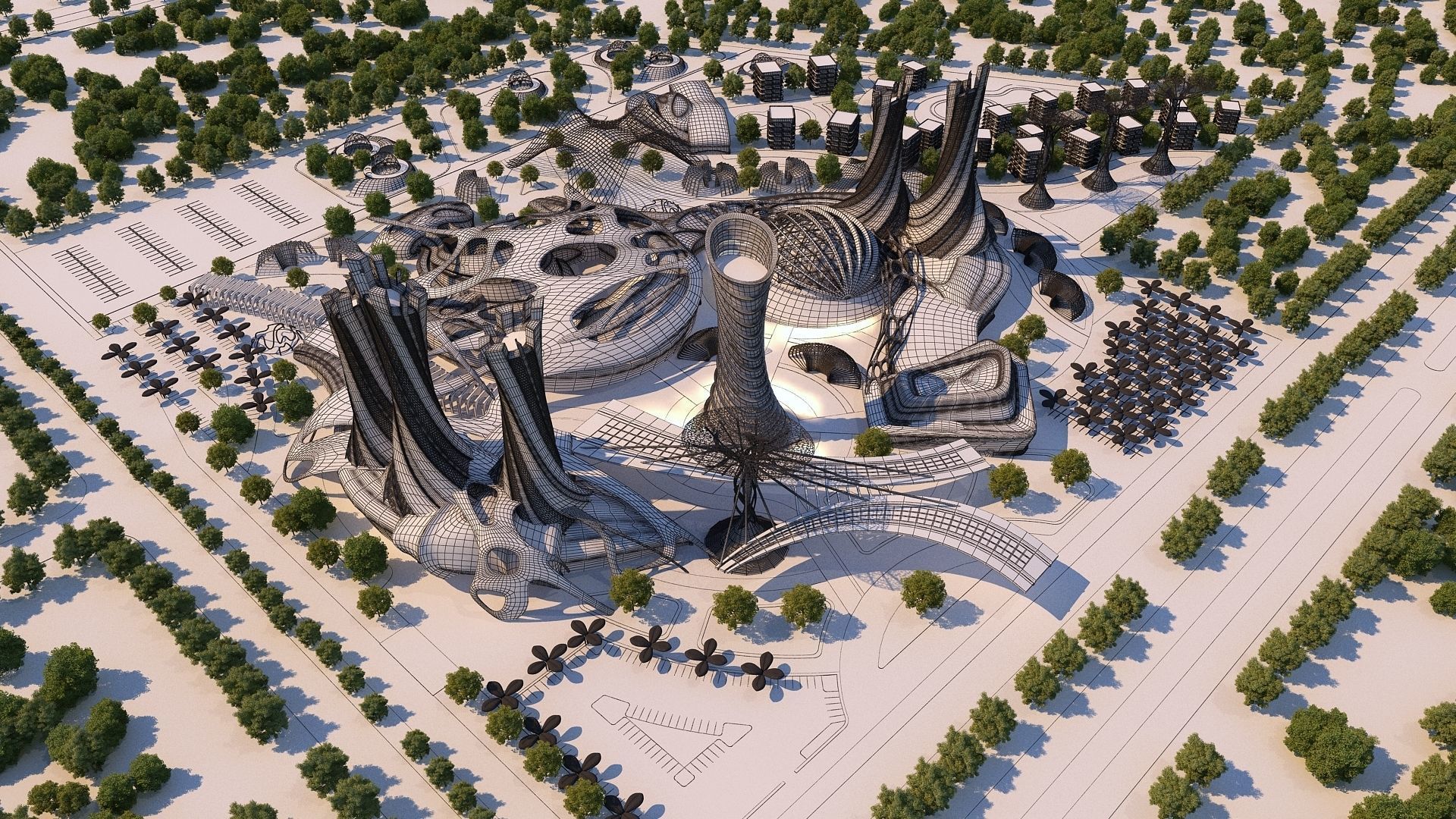 0013 - Futuristic City - 2021 - 01 - 2Ds Plans - 3Ds Files 3D model_20