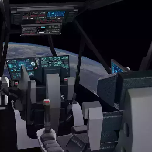 Sci - Fi Cockpit Low-poly 3D model Sci - Fi Cockpit Low-poly 3D model