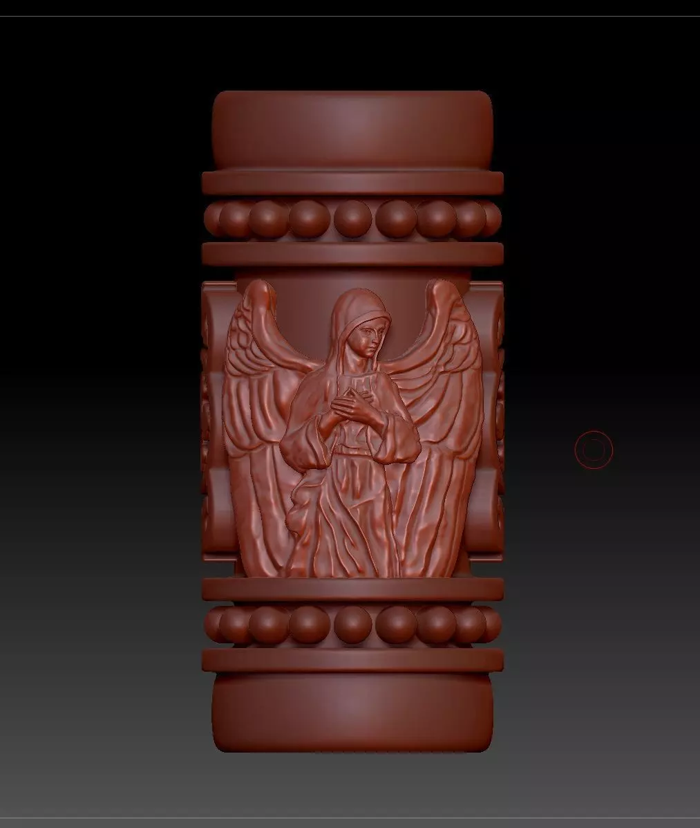 Sharm tube Guardian Angel on leather rope 3D print model 3D print model
