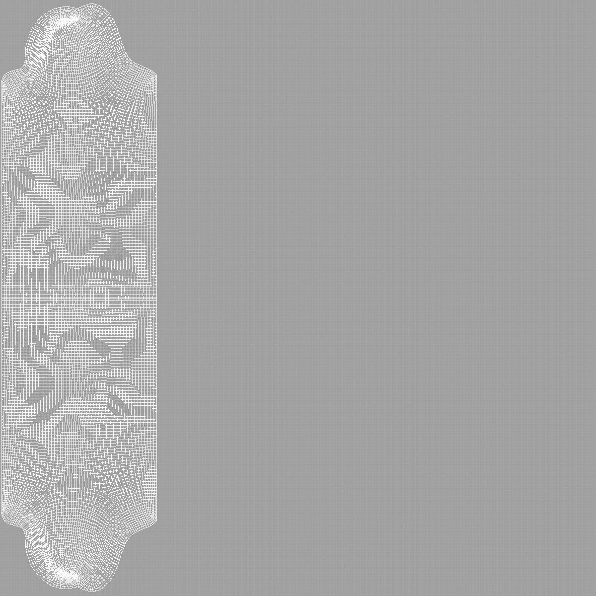 White Knee High Socks stand on tiptoe - fabric sox pair Low-poly 3D model_5