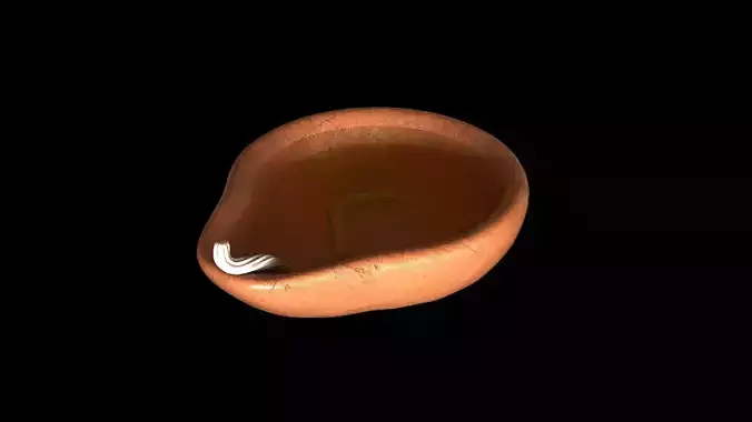 clay oil lamp  3D model