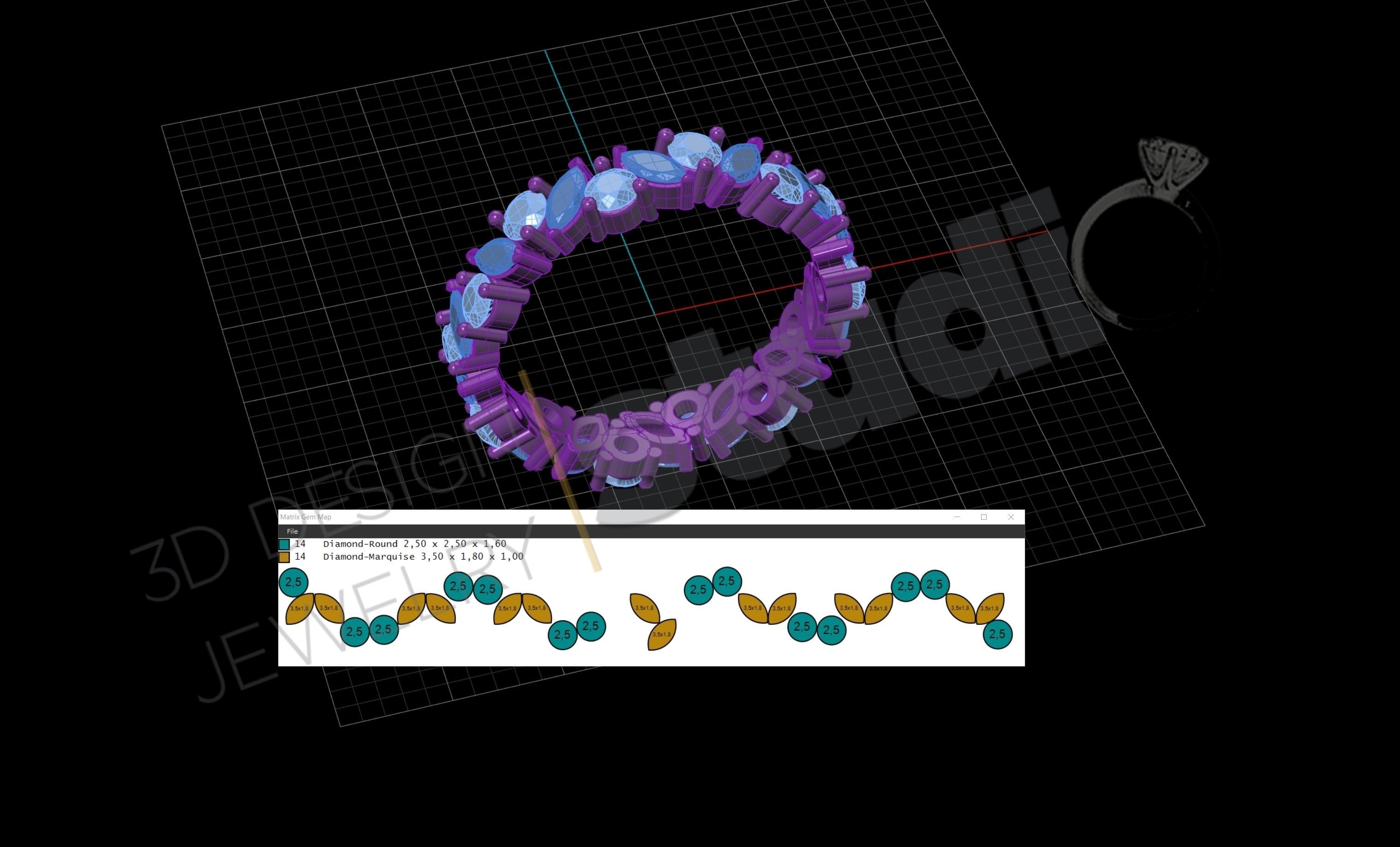 Eternity band ring 3d model 3D print model_6