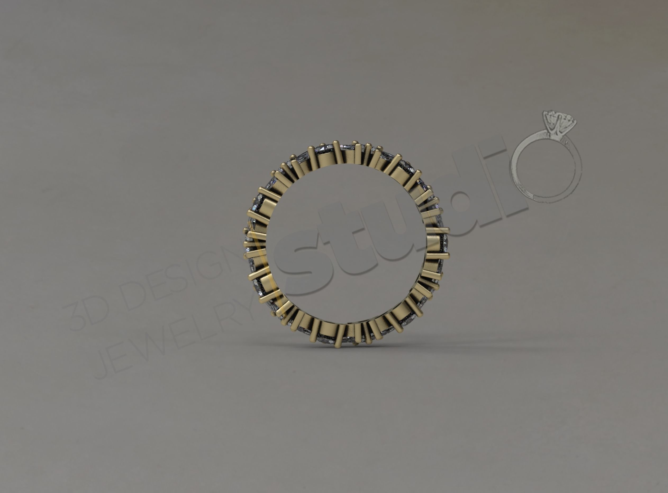 Eternity band ring 3d model 3D print model_2