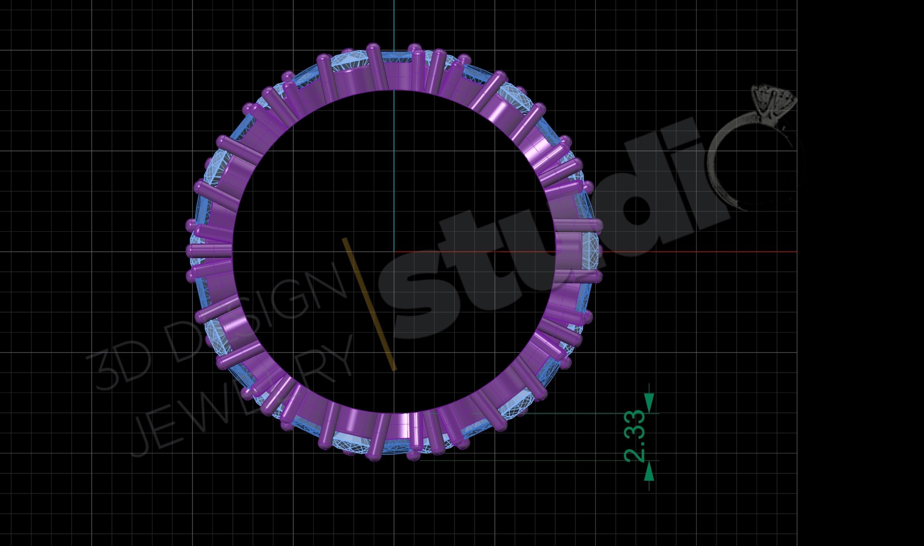 Eternity band ring 3d model 3D print model_4