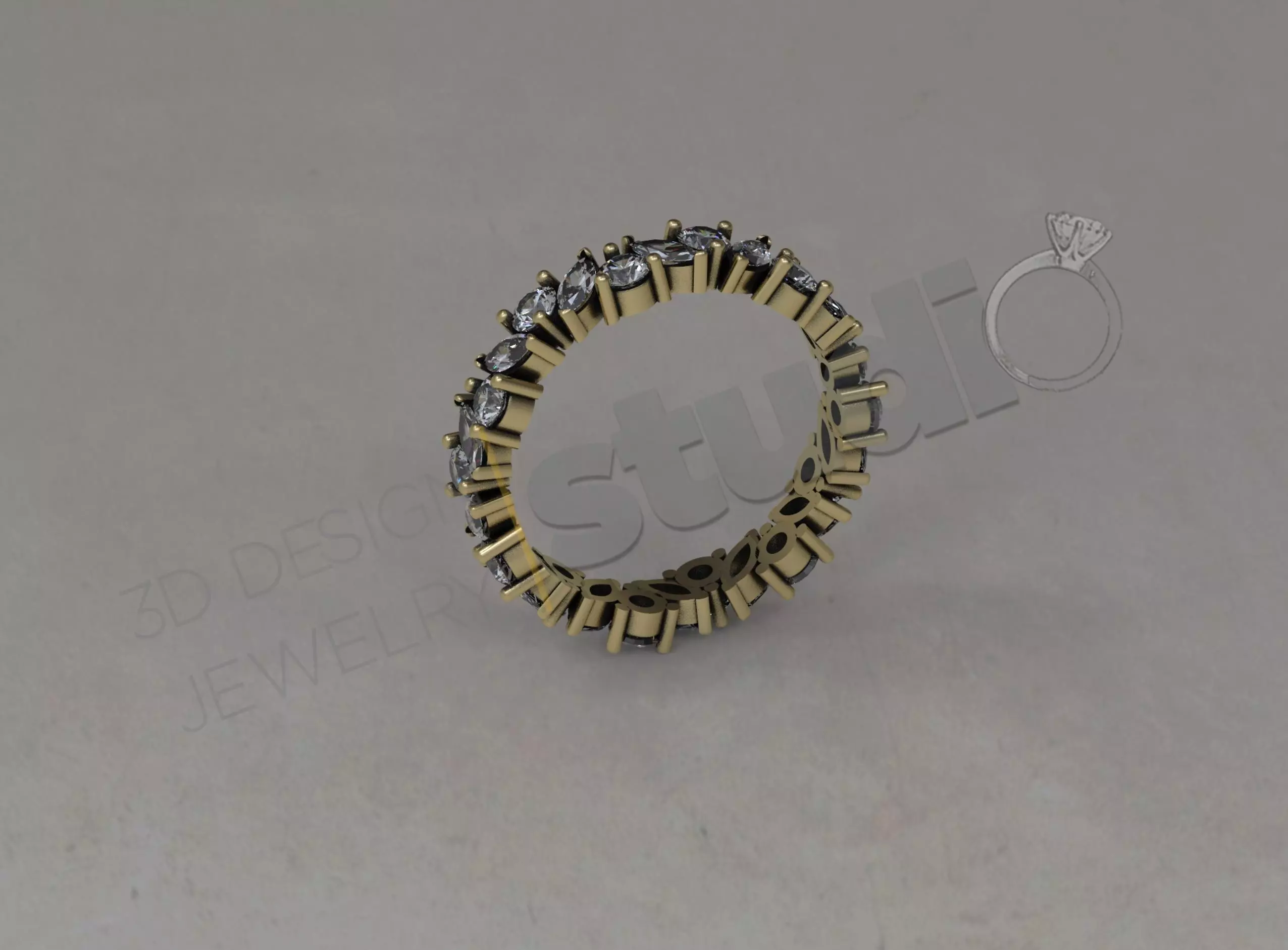 Eternity band ring 3d model 3D print model_0