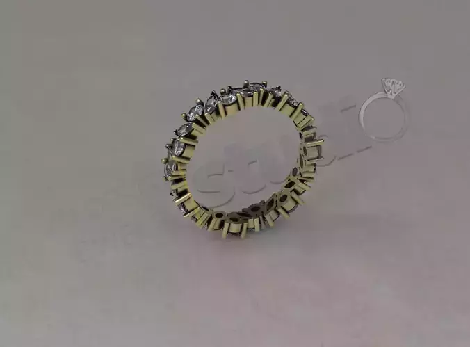 Eternity band ring 3d model