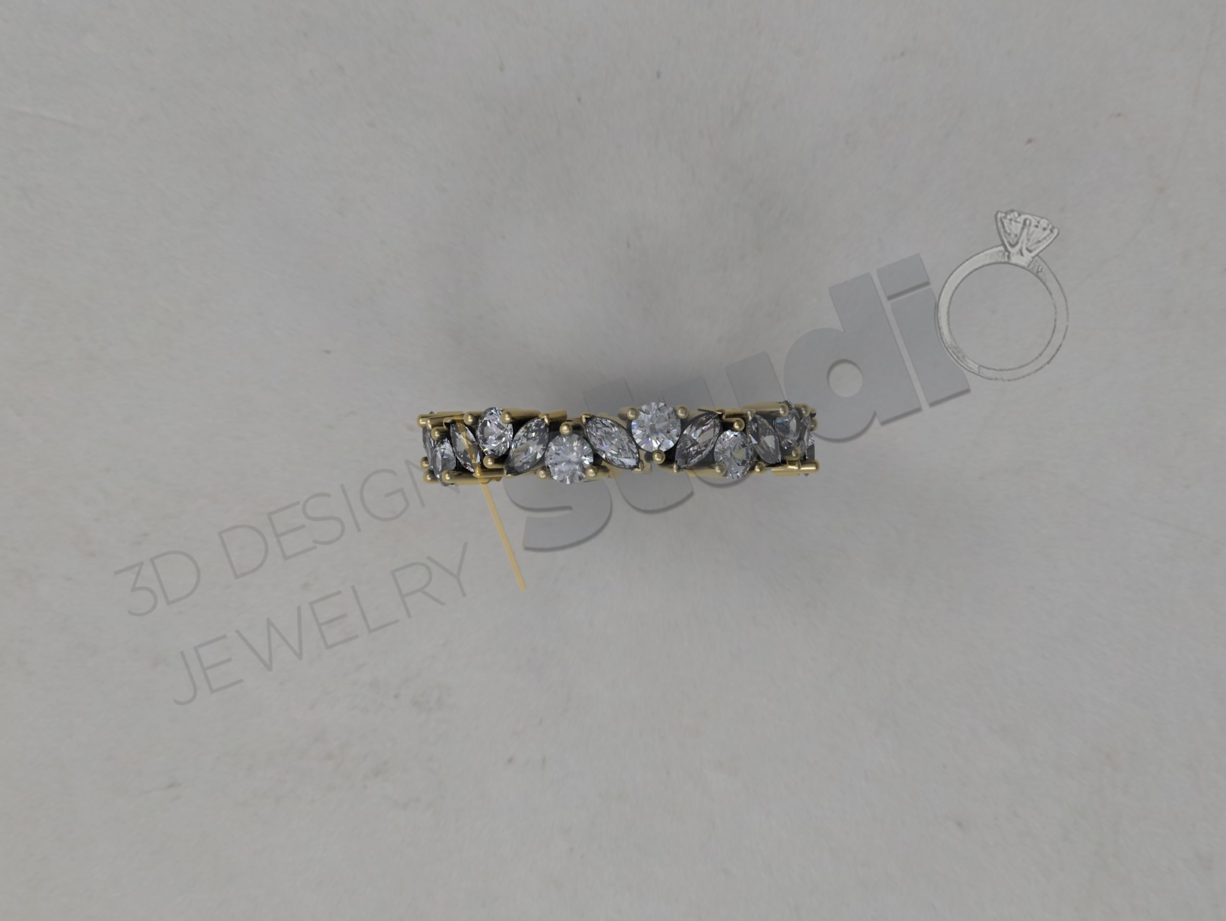 Eternity band ring 3d model 3D print model_3