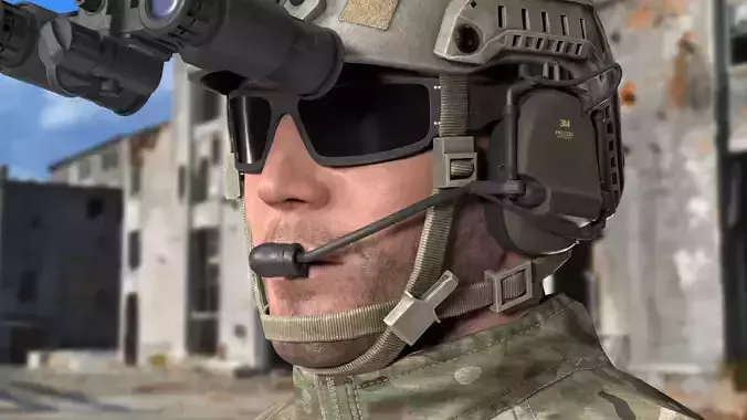 MILITARY Game Ready Gatorz Magnum Eye Protection Low-poly 3D model