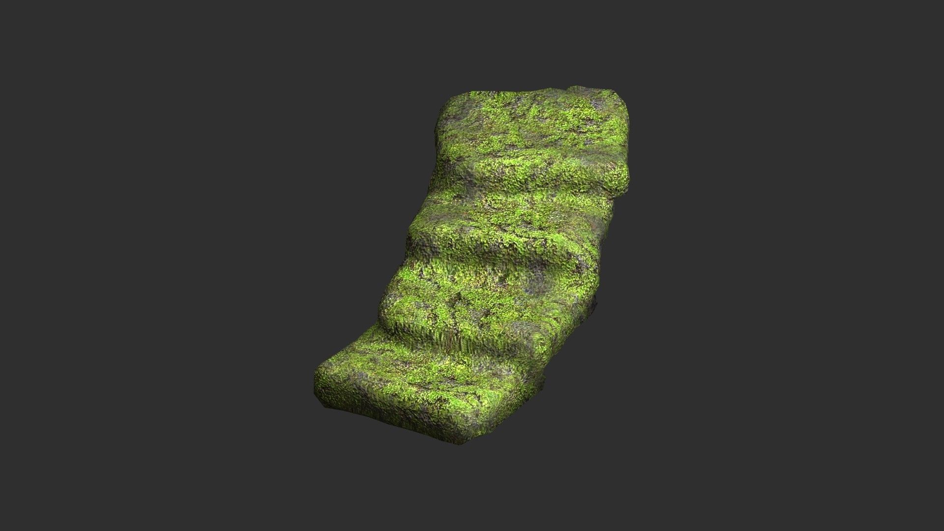 Stone Platforms - Moss 1 Low-poly 3D model_5