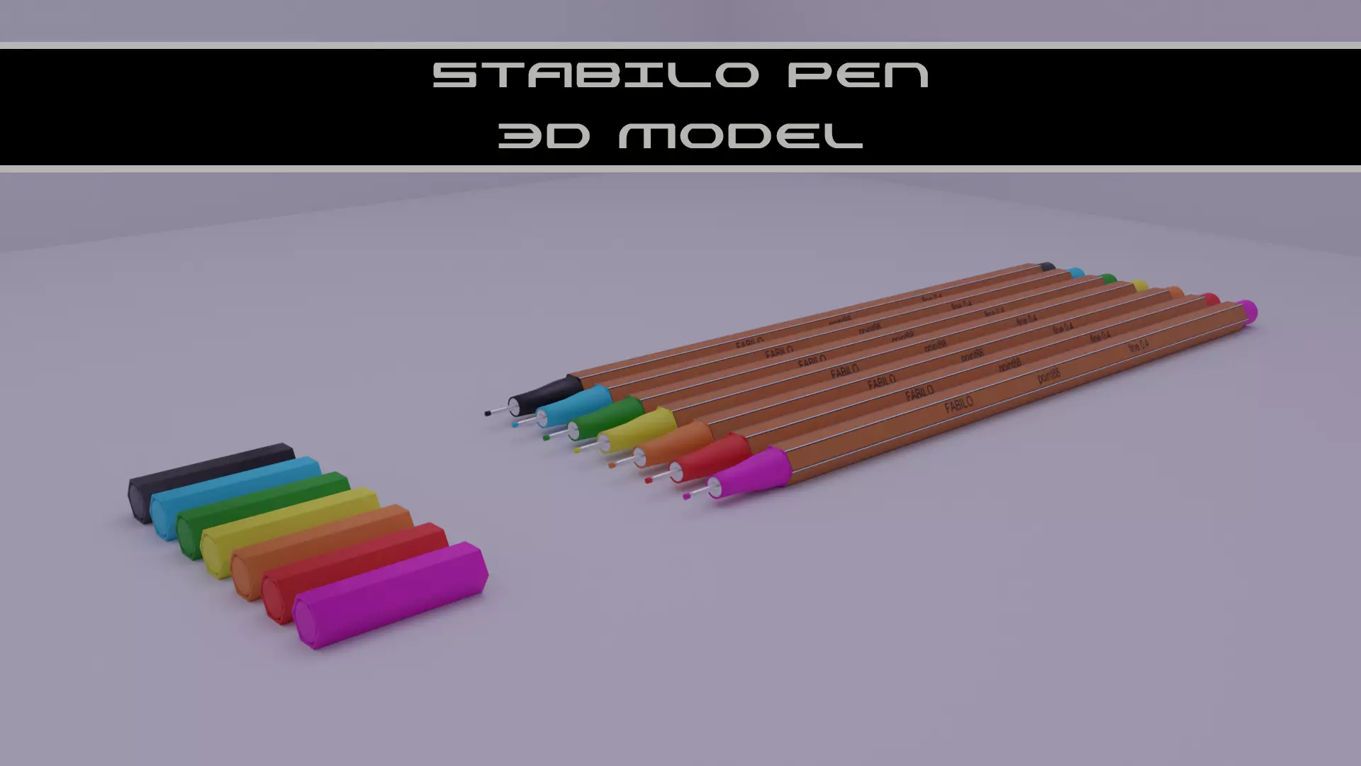 Stabilo pen Free 3D model