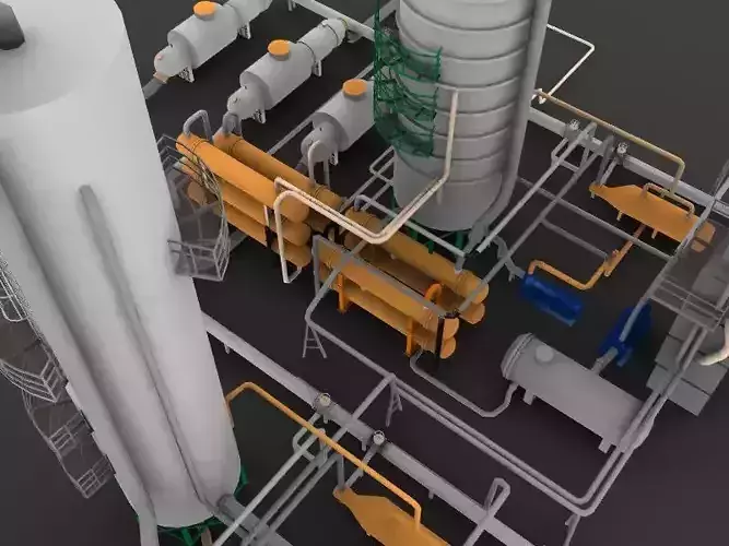 Distillation units 3D model