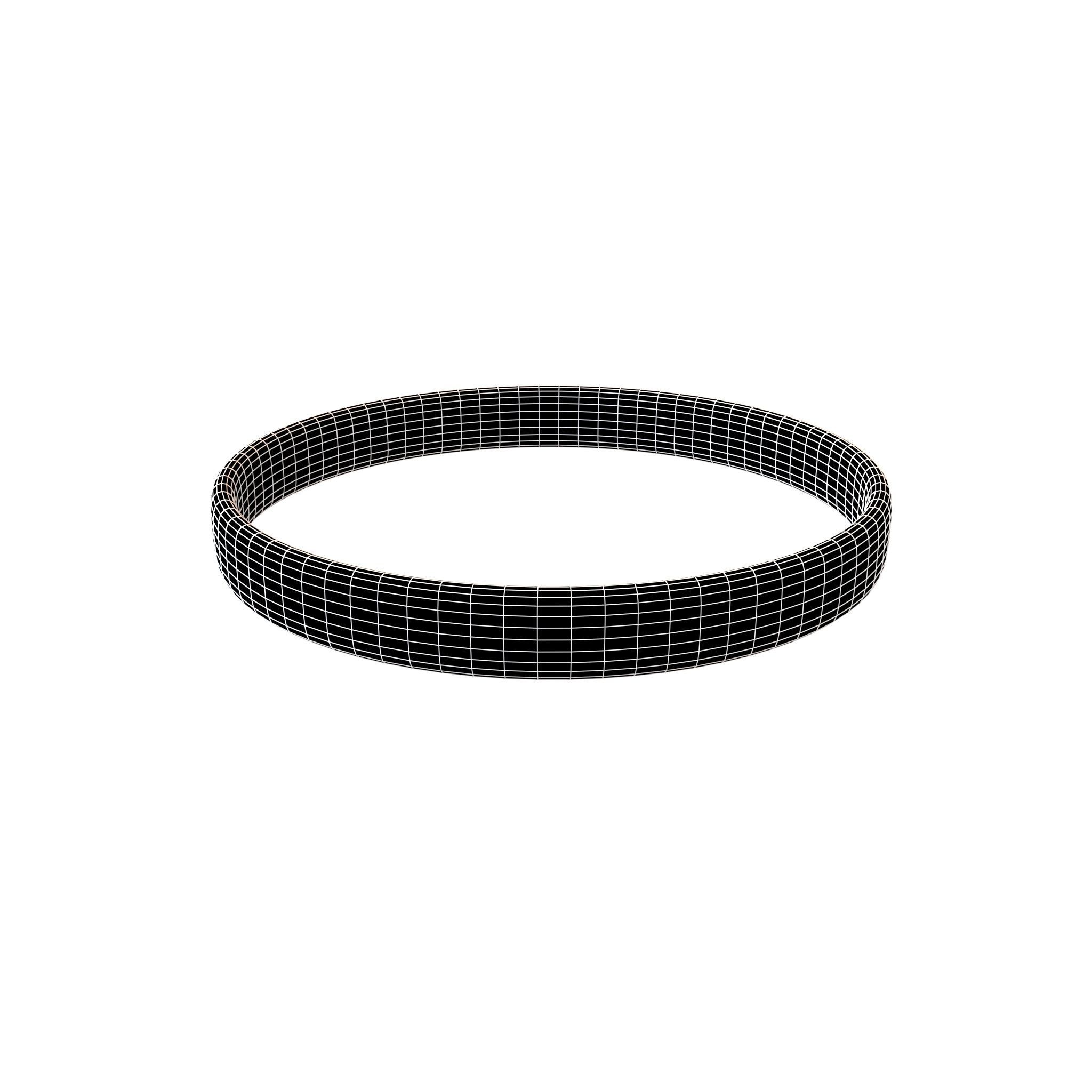 Silicone Wristband v1 002 Low-poly 3D model_6