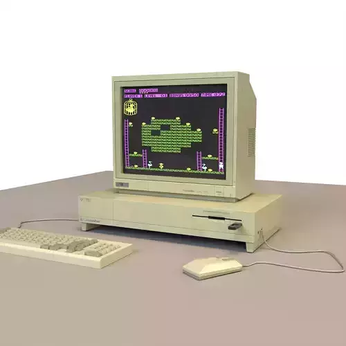 Commodore - Retro Computer with Keyboard and Mouse 3D model