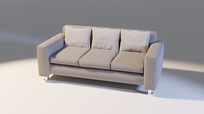 Small and stylish couch 3D model