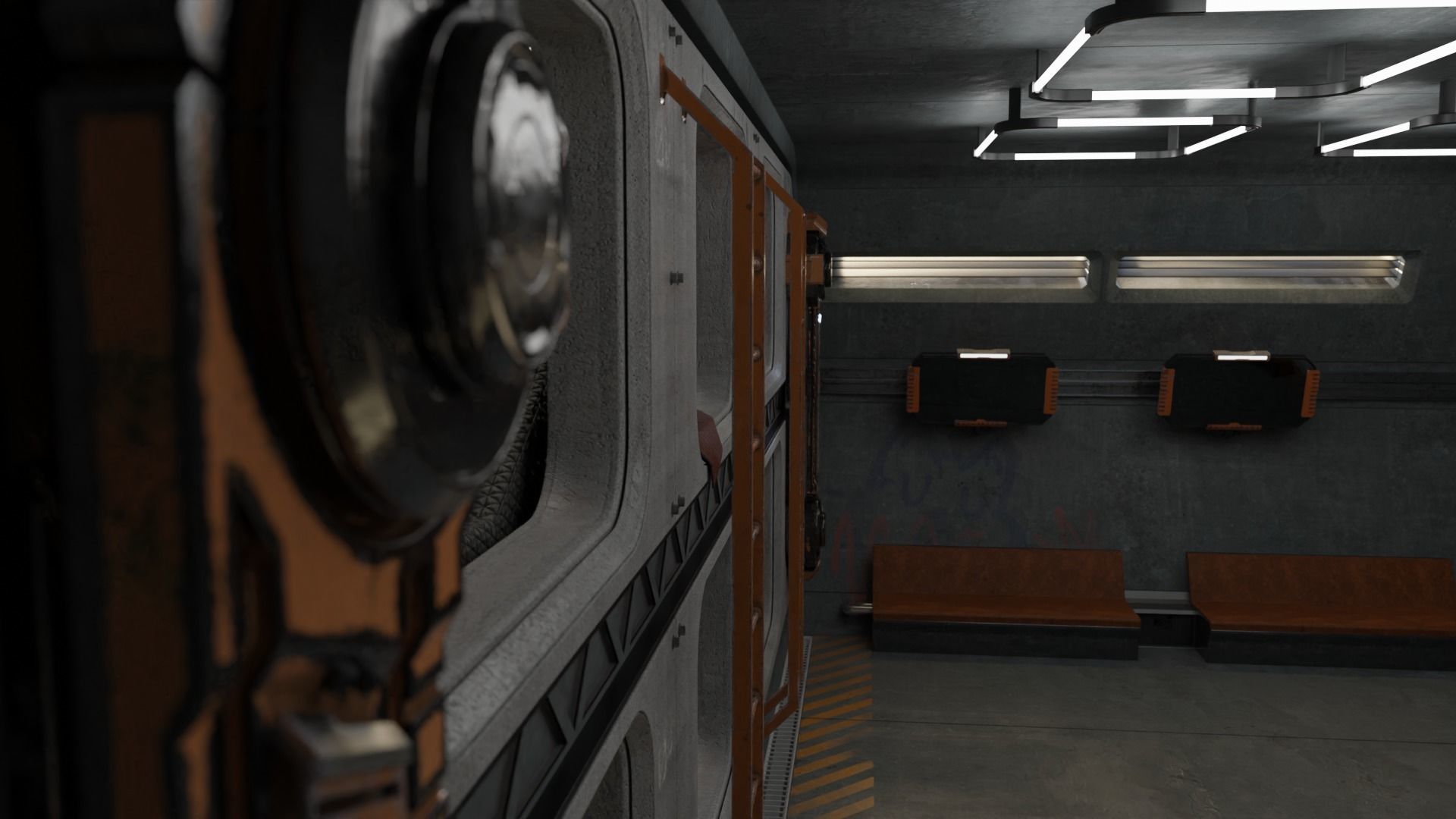 Cyberpunk Scene v9 - The Prison 3D model_1