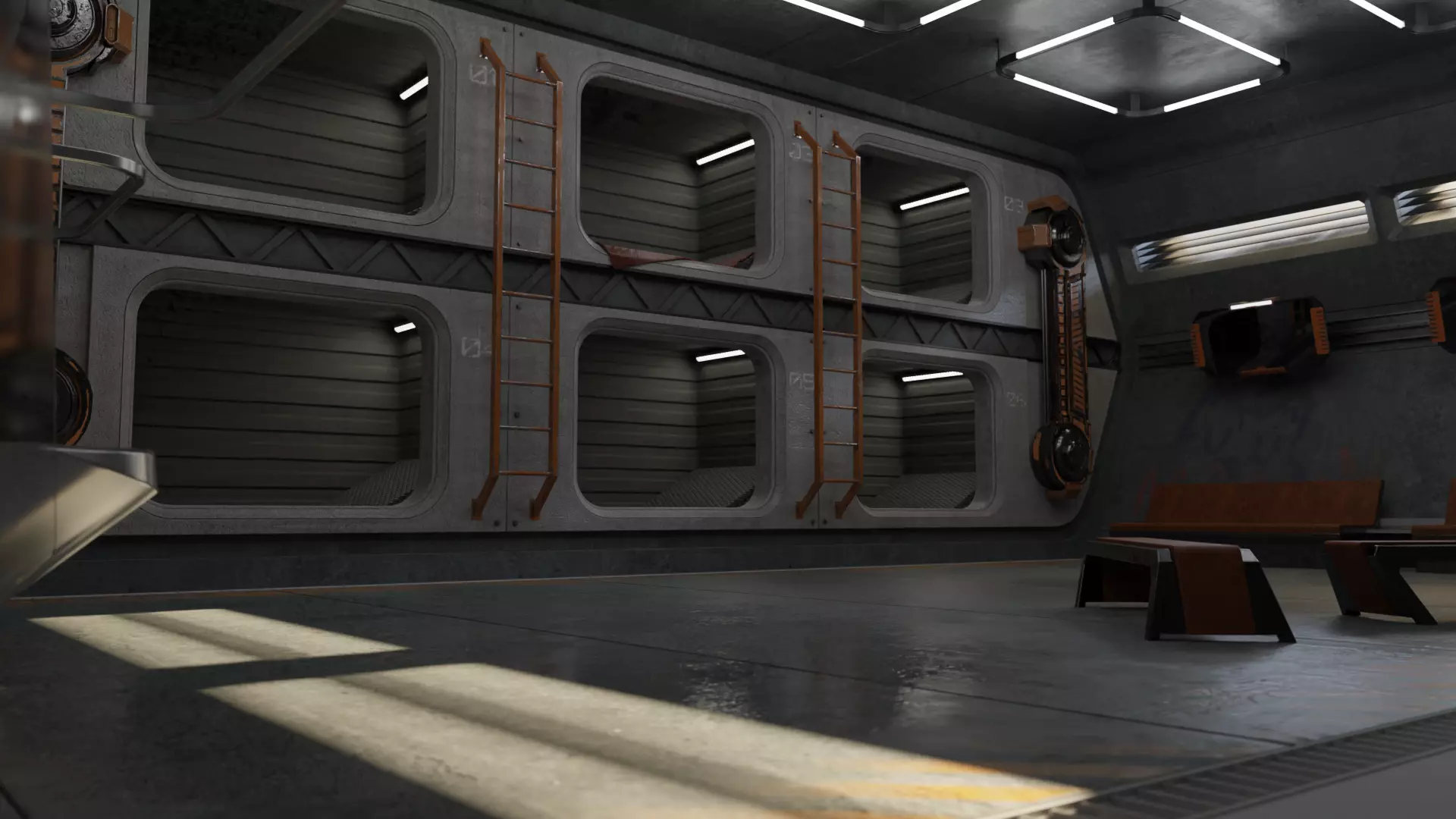 Cyberpunk Scene v9 - The Prison 3D model_0