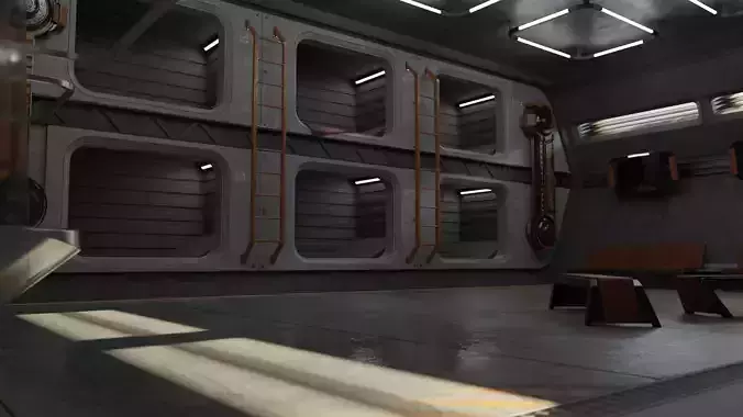 Cyberpunk Scene v9 - The Prison 3D model