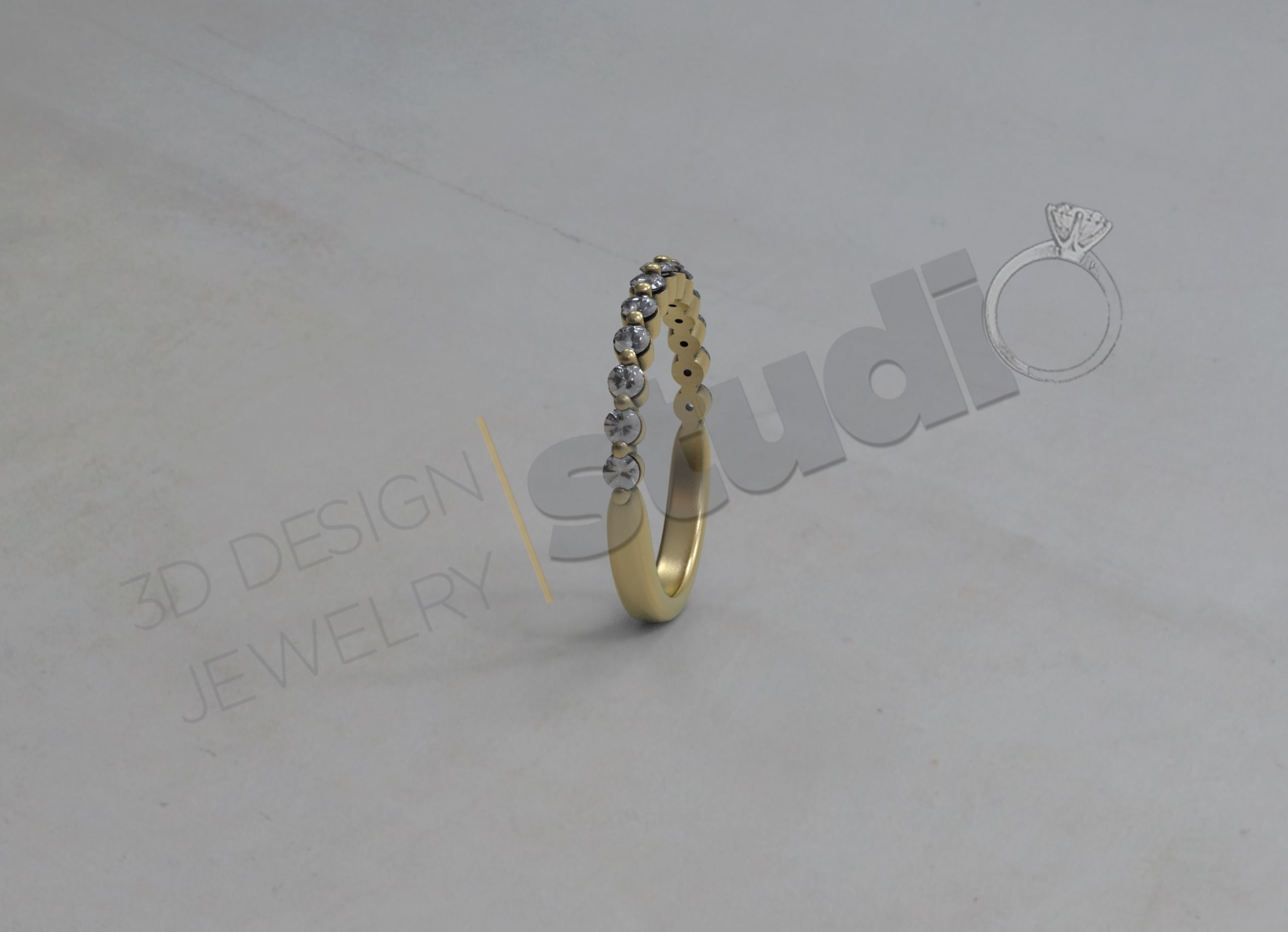 Brilliant diamond ring 3d model 3D print model_1