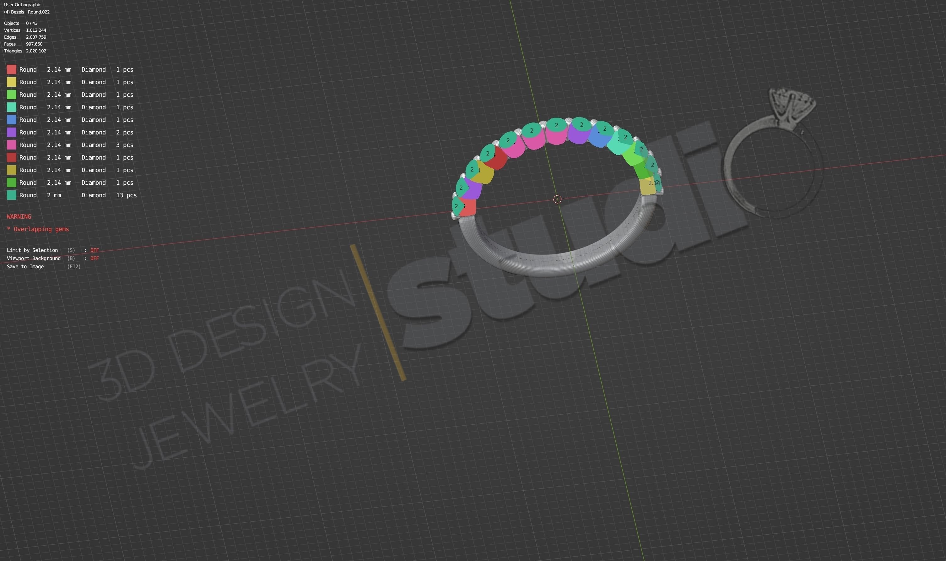 Brilliant diamond ring 3d model 3D print model_3