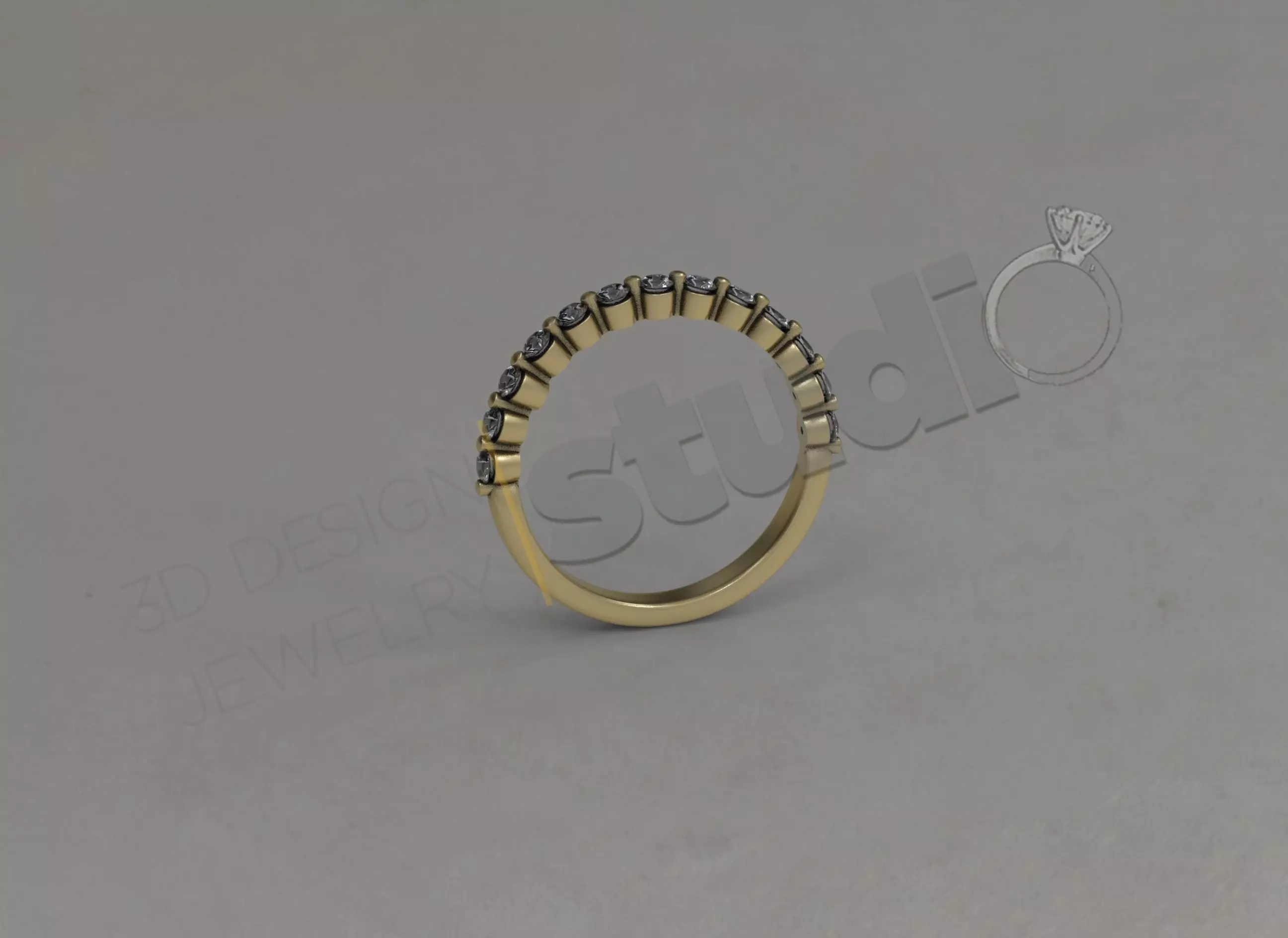 Brilliant diamond ring 3d model 3D print model_0