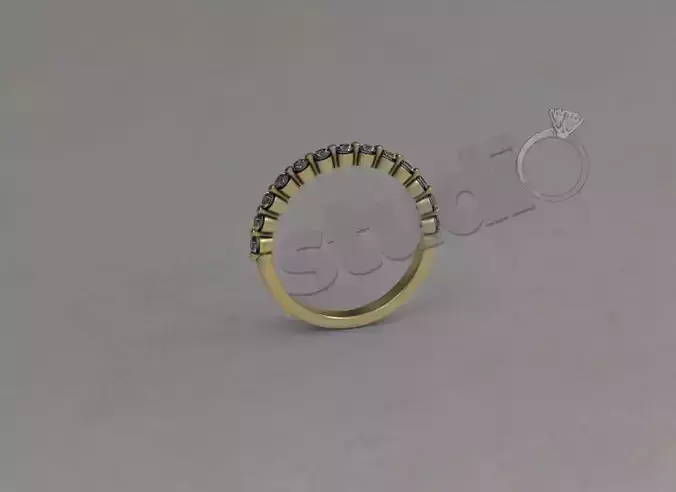 Brilliant diamond ring 3d model