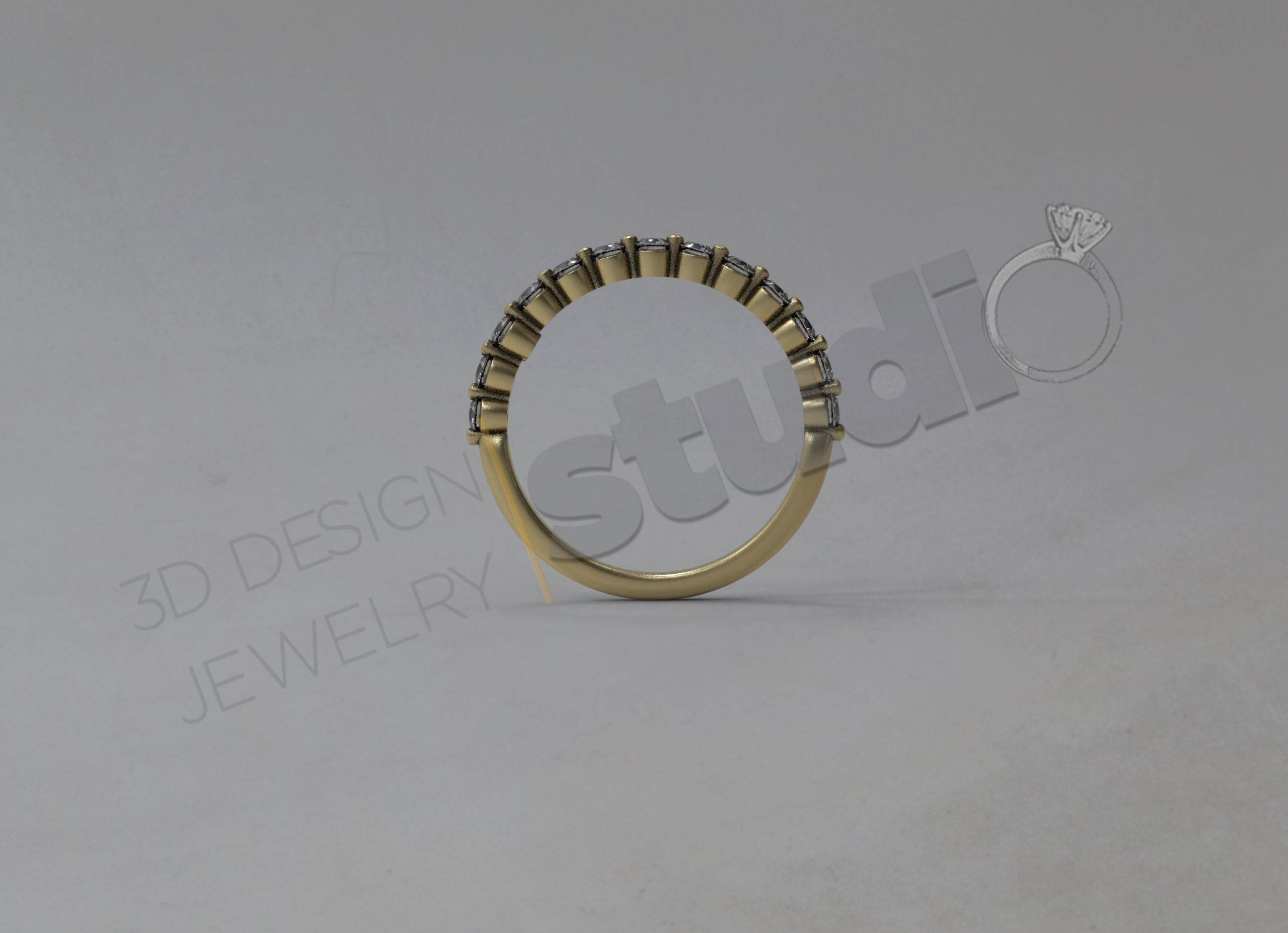 Brilliant diamond ring 3d model 3D print model_2