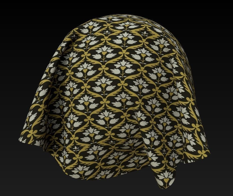 10 Fabric Patterns Vol 10 Low-poly 3D model_8