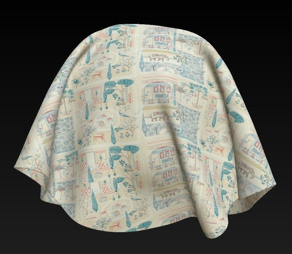 10 Fabric Patterns Vol 10 Low-poly 3D model_1