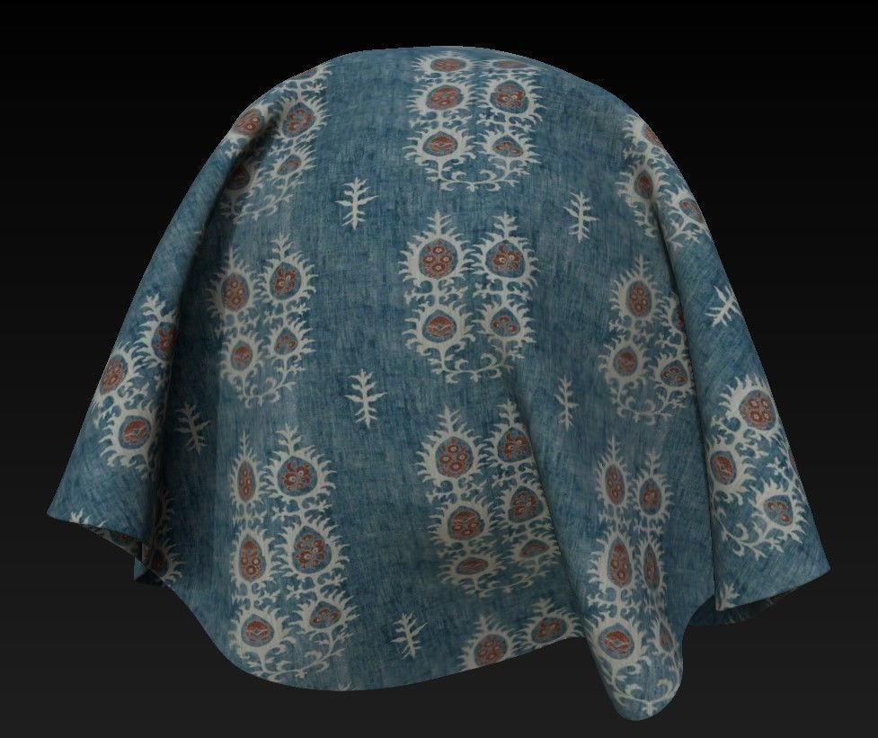 10 Fabric Patterns Vol 10 Low-poly 3D model_3