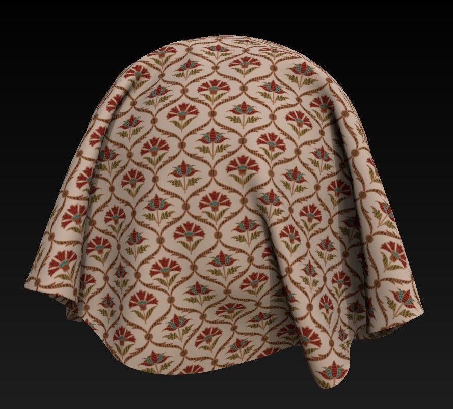 10 Fabric Patterns Vol 10 Low-poly 3D model_6