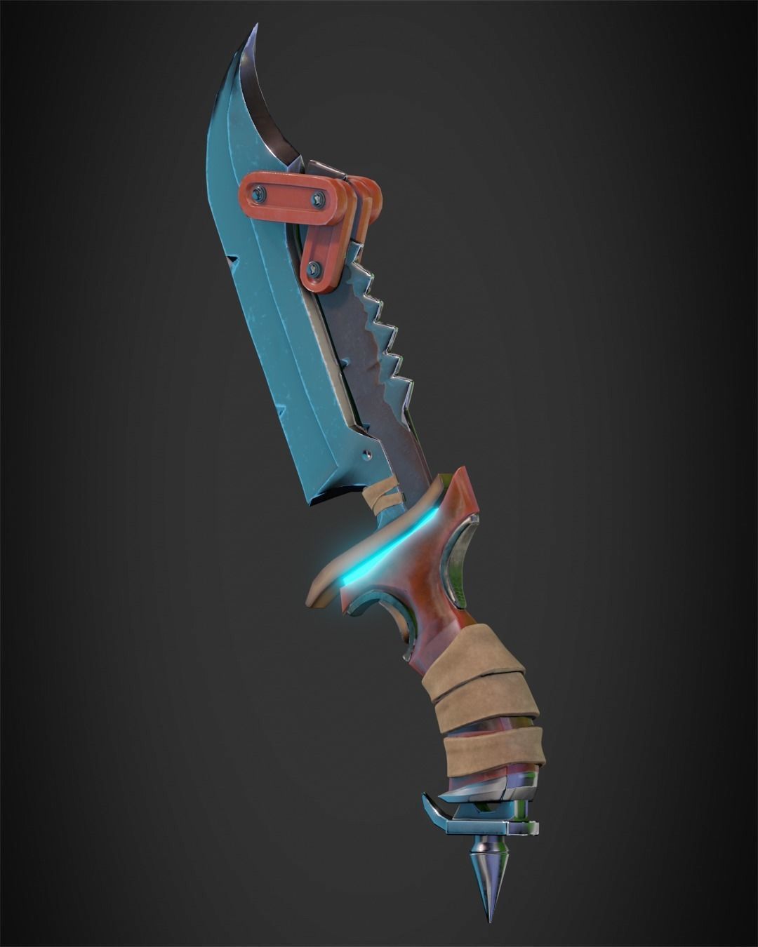 Overwatch 2 Junker Queen Knife for Cosplay 3D print model_3