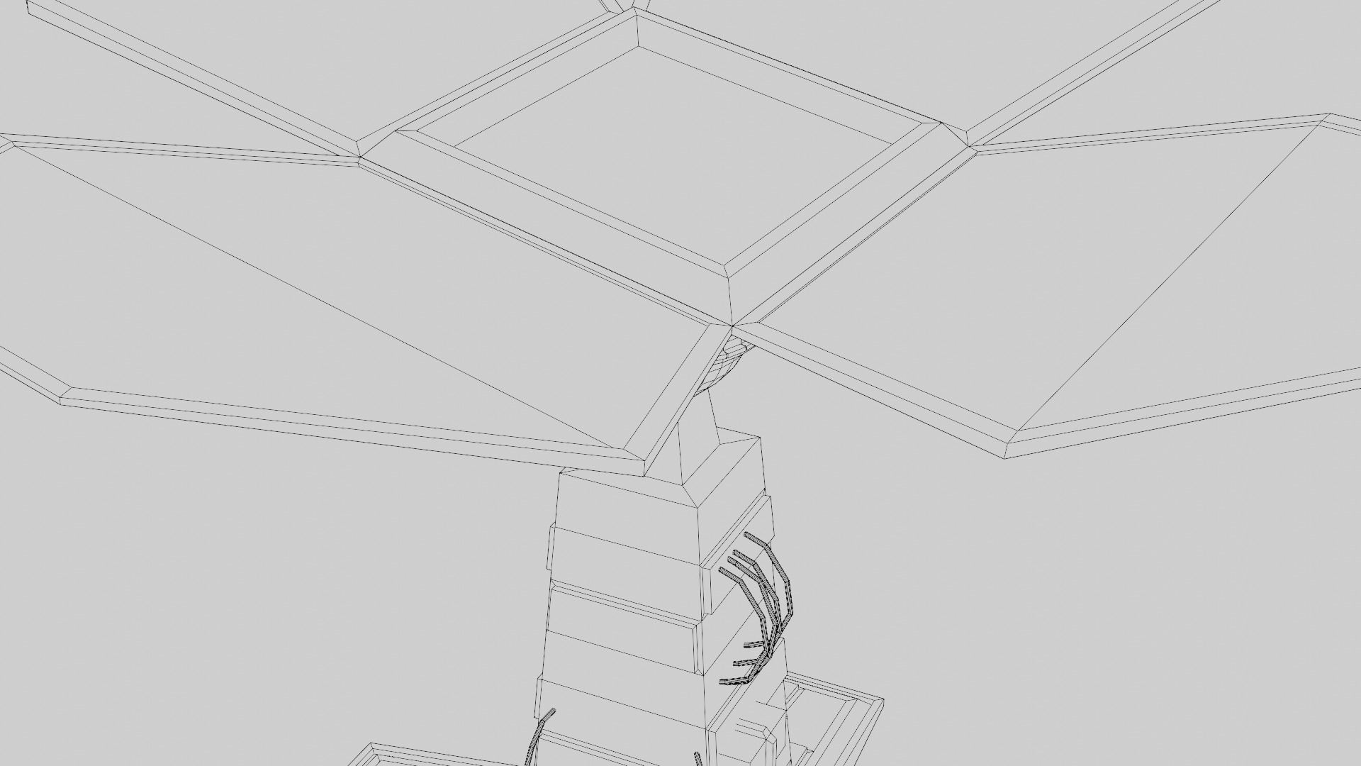 Solar Tower - Solar Panel Low-poly 3D model_16