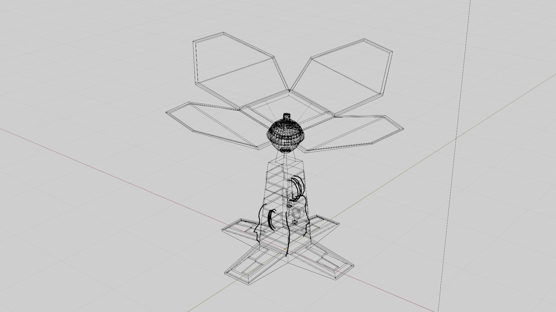 Solar Tower - Solar Panel Low-poly 3D model_15