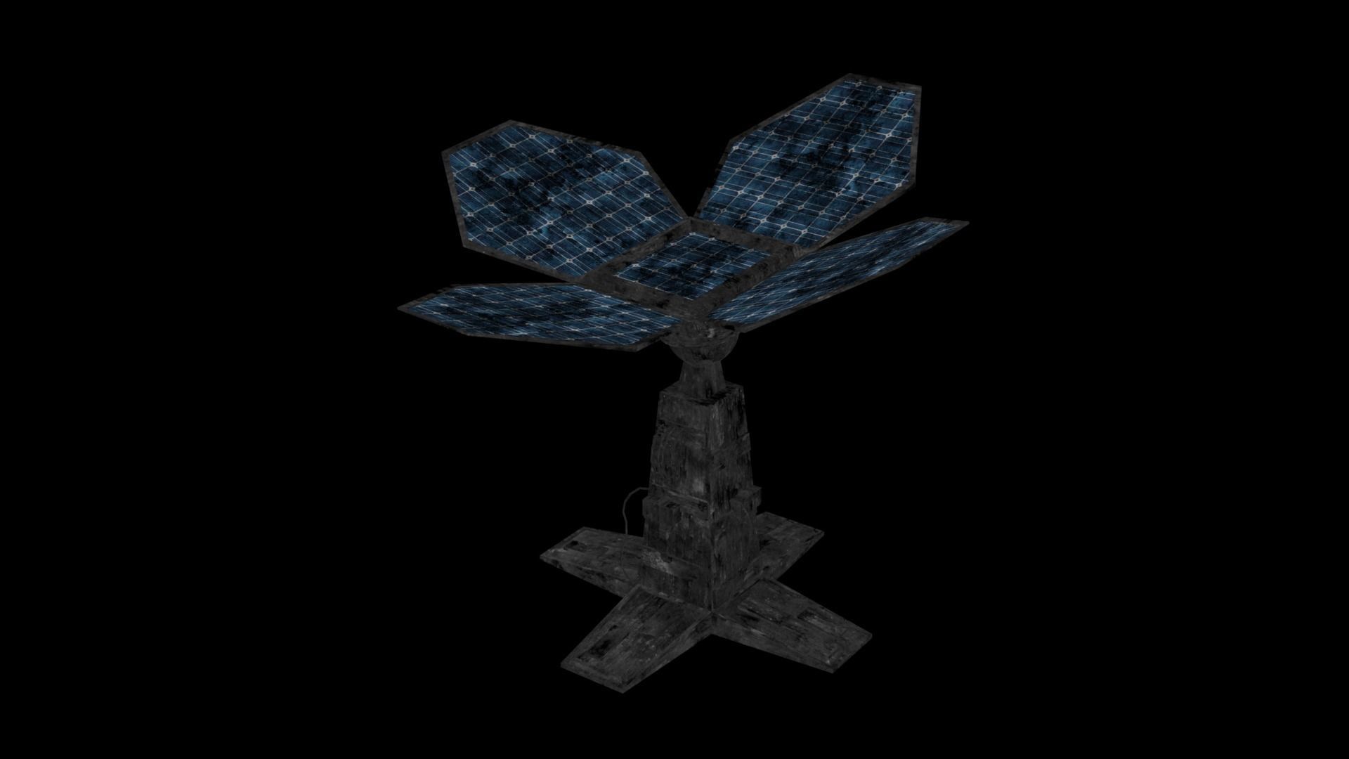 Solar Tower - Solar Panel Low-poly 3D model_8