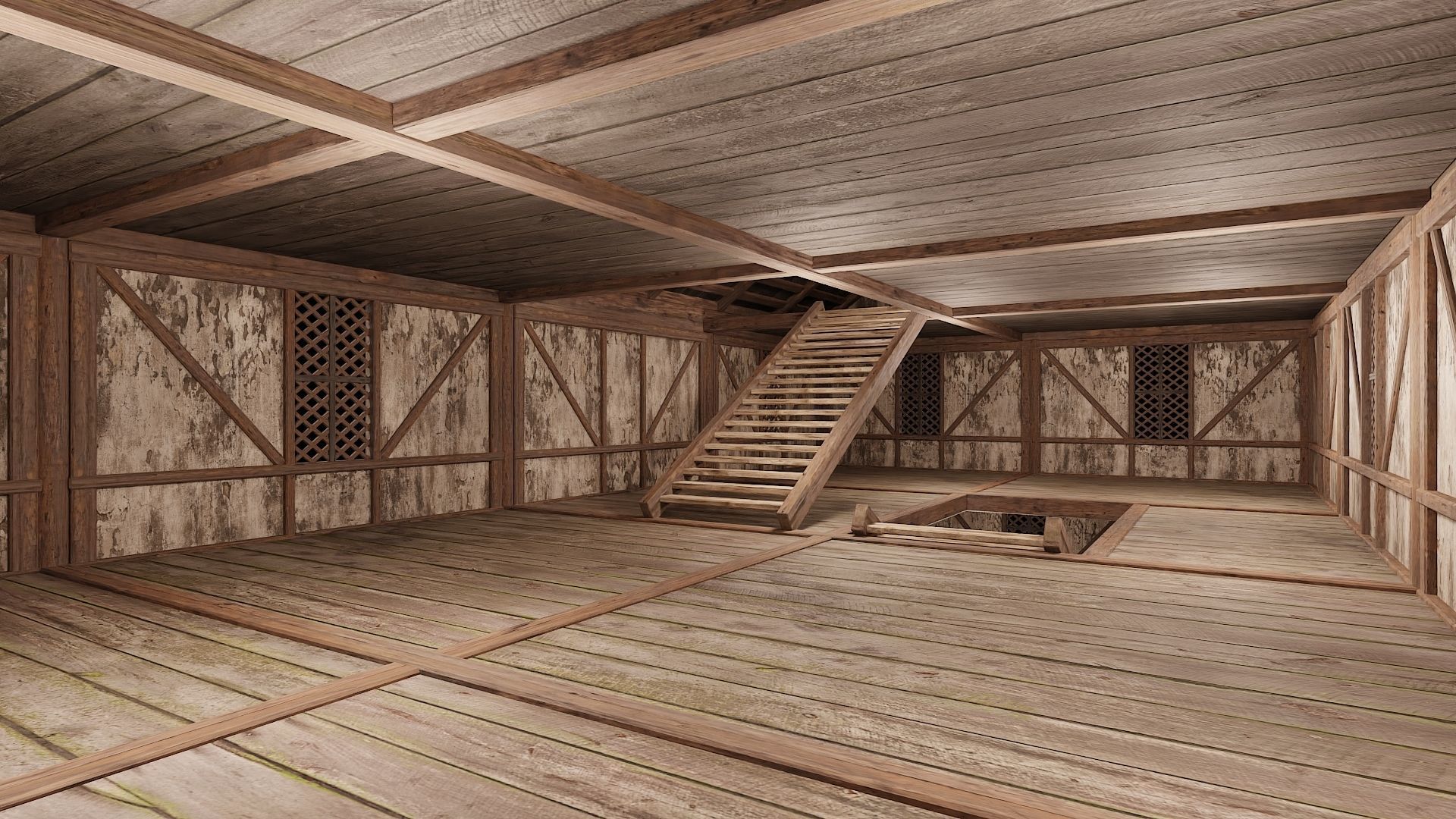 Medieval Houses Pack 36-37-38-39-40 - 4K Textures Game Ready Low-poly 3D model_30