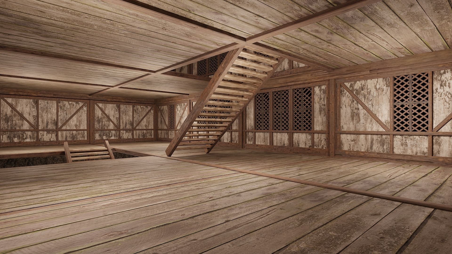 Medieval Houses Pack 36-37-38-39-40 - 4K Textures Game Ready Low-poly 3D model_69