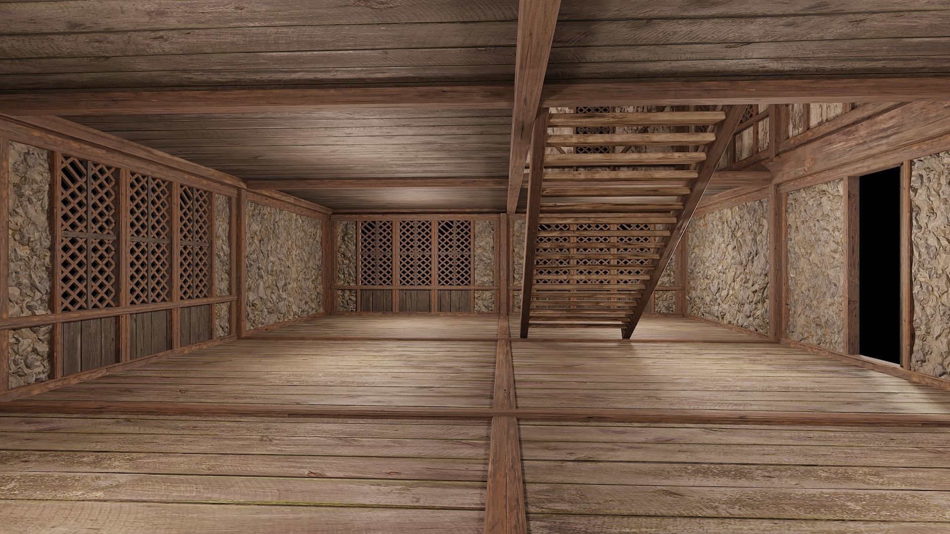 Medieval Houses Pack 36-37-38-39-40 - 4K Textures Game Ready Low-poly 3D model_56