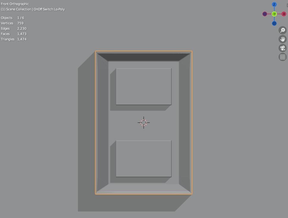 On Off Buttons Low-poly 3D model_2