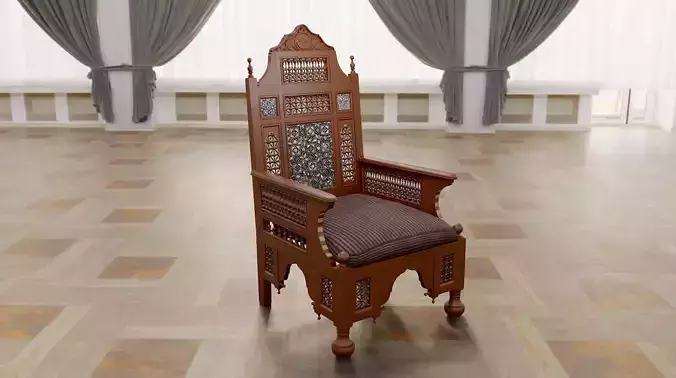 Islamic Arabesque Throne Chair